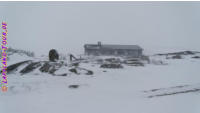 Alesjaure im Schneesturm